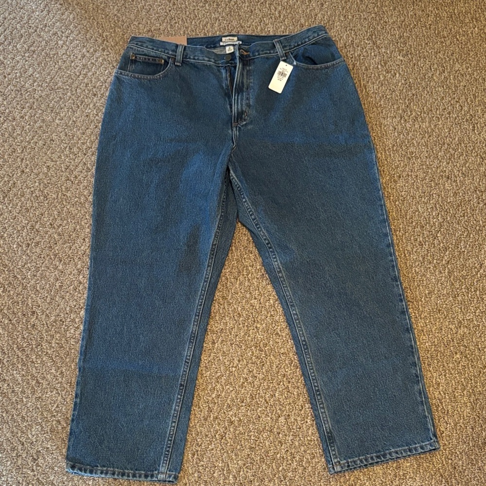 NWT LL Bran Blue Jeans Original Fit Relaxed Size 18 Petit